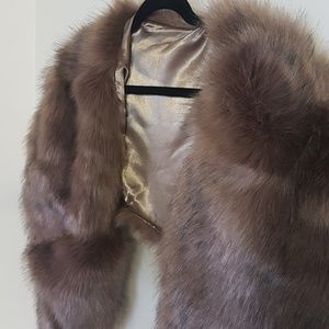 Faux Fur Stole/Wrap in Brown for Weddings/Winter